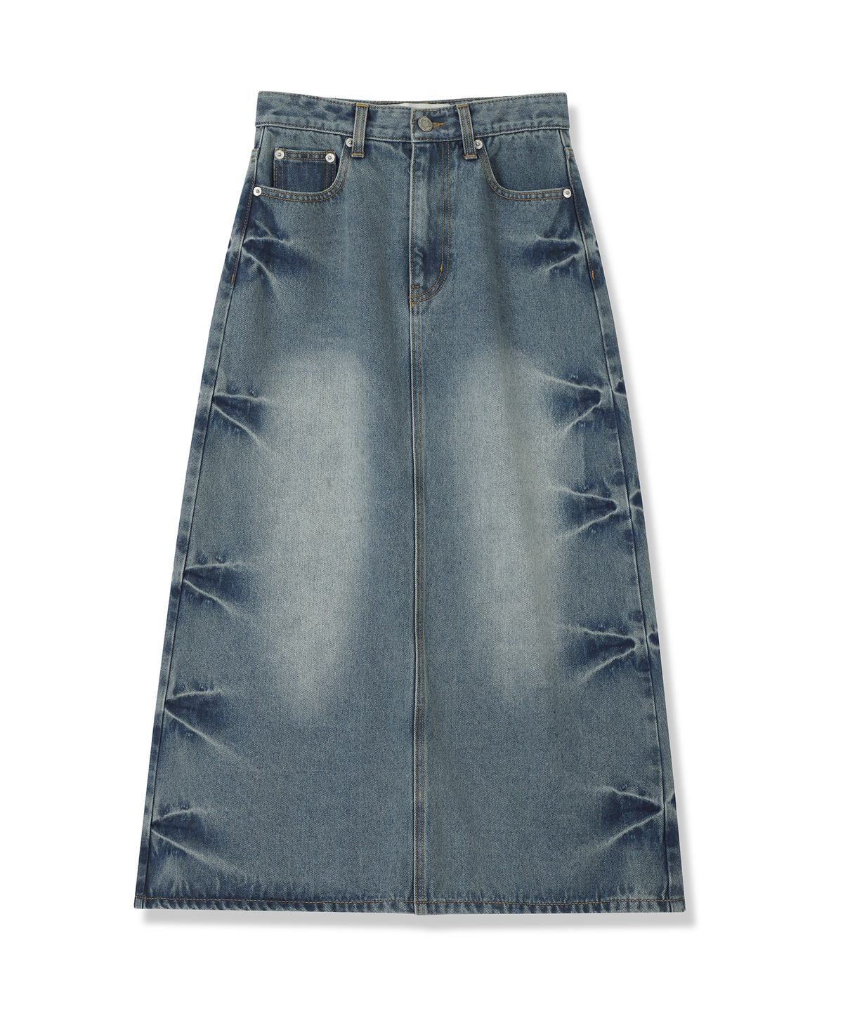 어반드레스(AVANDRESS) Pinch Long Denim Skirt - 2COL