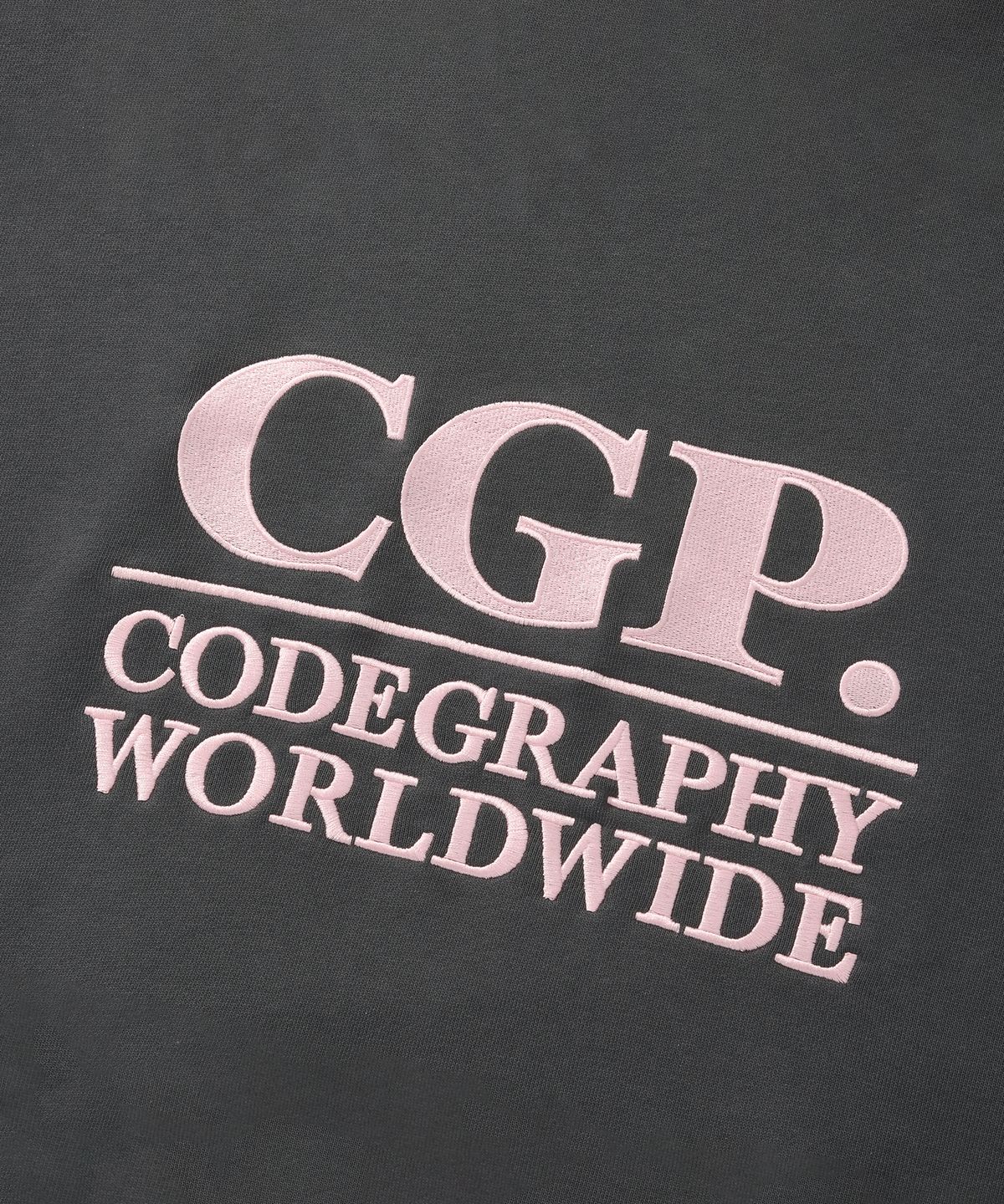 코드그라피(CGP) (우먼) 스퀘어 로고 맨투맨_차콜