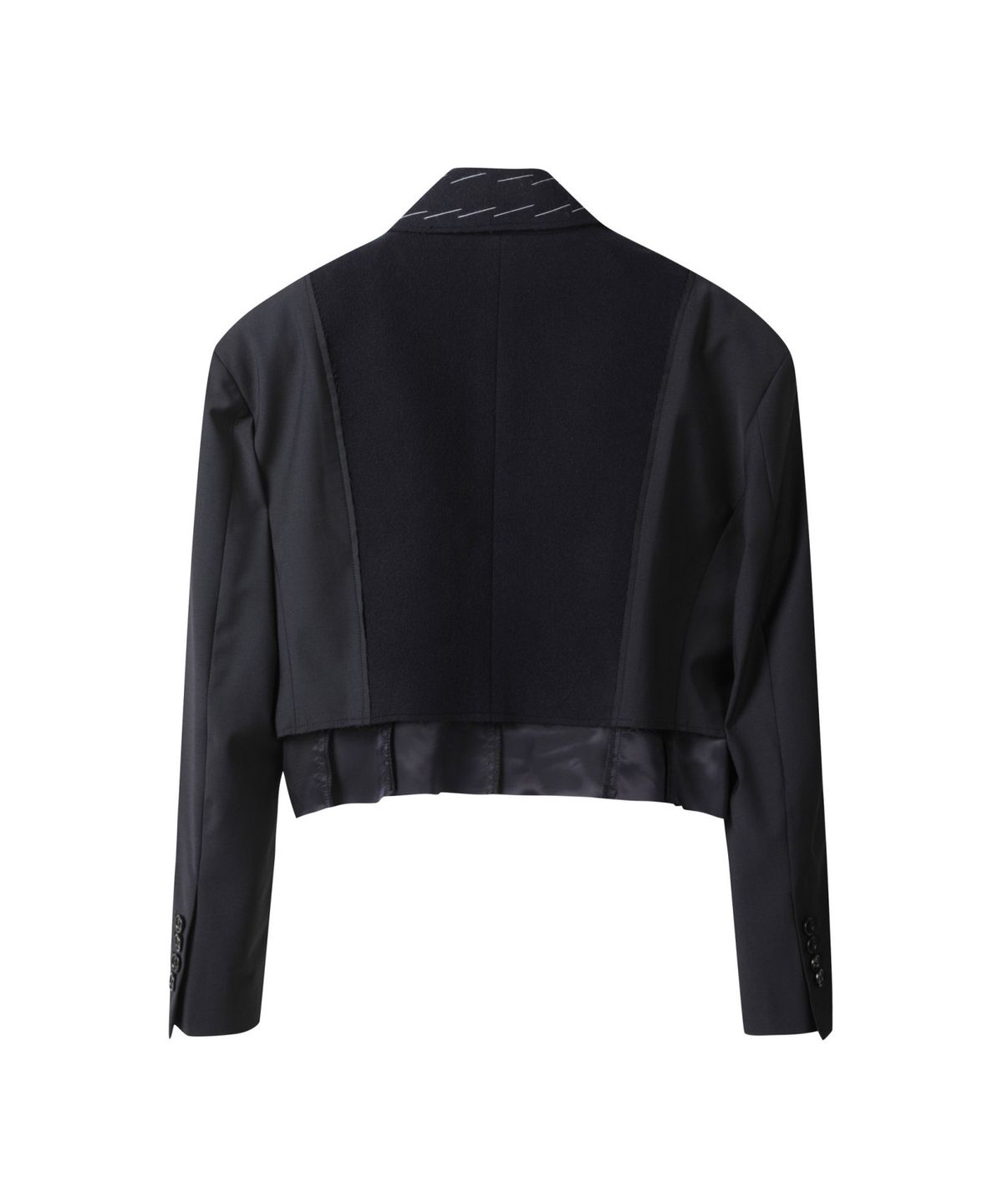 래코드(RECODE) Two suit mixed jacket_RQJAA24512BKX