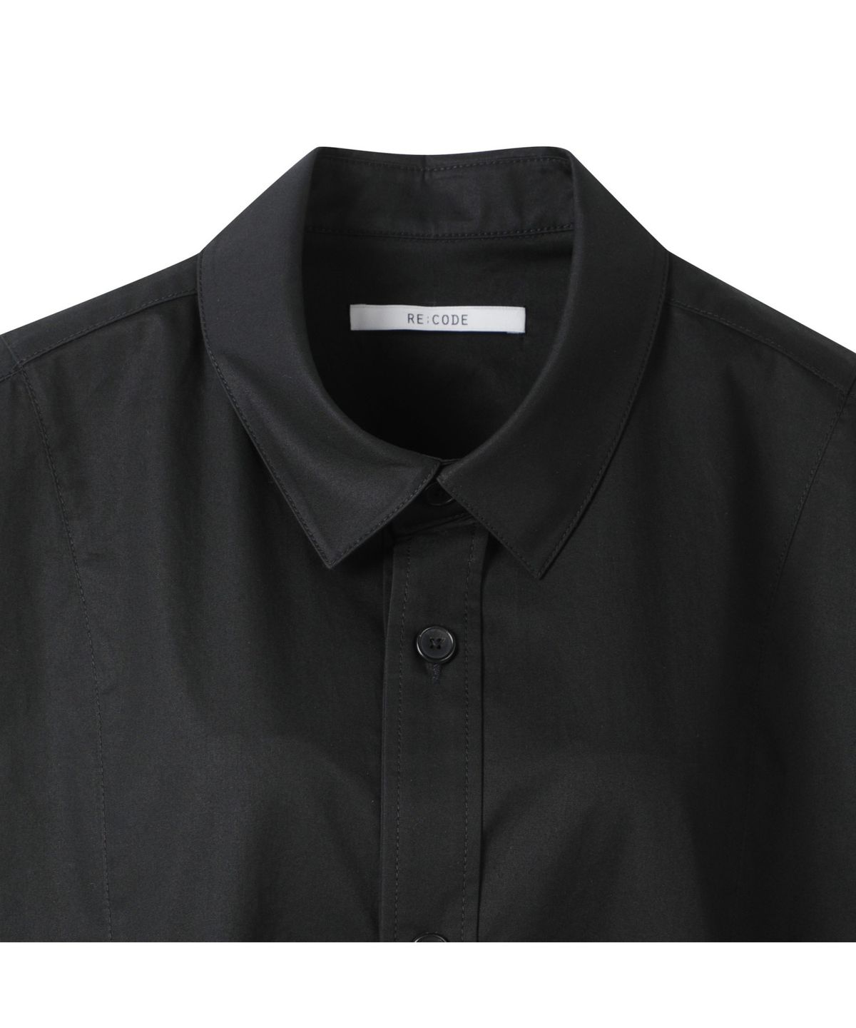 래코드(RECODE) Over fit Jacket Detail Shirt_RQSAA24516BKX
