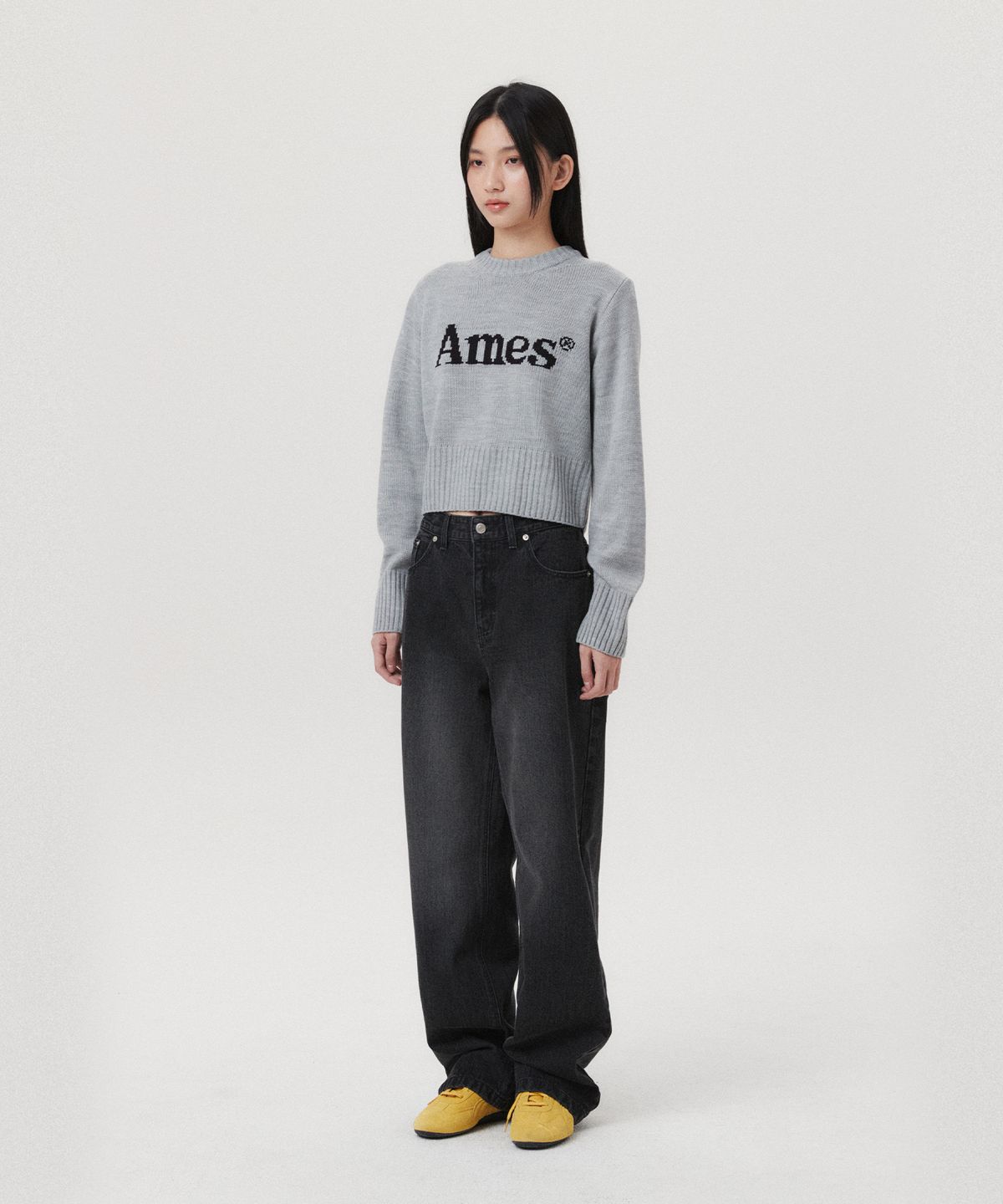 아메스 월드와이드(AMES-WORLDWIDE) BASIC DENIM PANTS BLACK(AM2EFUD110A)