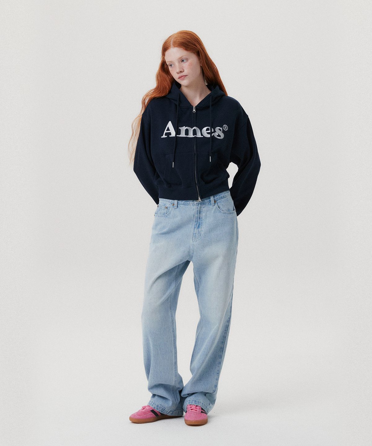 아메스 월드와이드(AMES-WORLDWIDE) BASIC DENIM PANTS LIGHT BLUE(AM2EFUD110A)