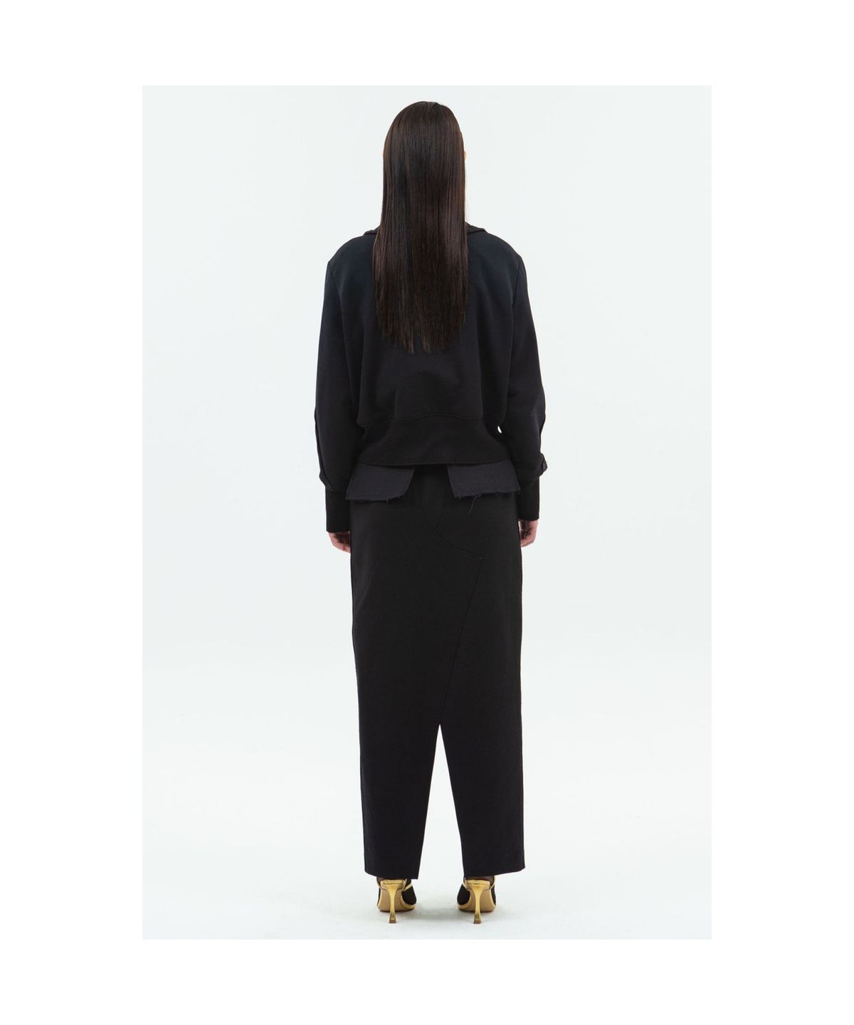 래코드(RECODE) Pants Detail Long Skirt_RQKAA24532BKX