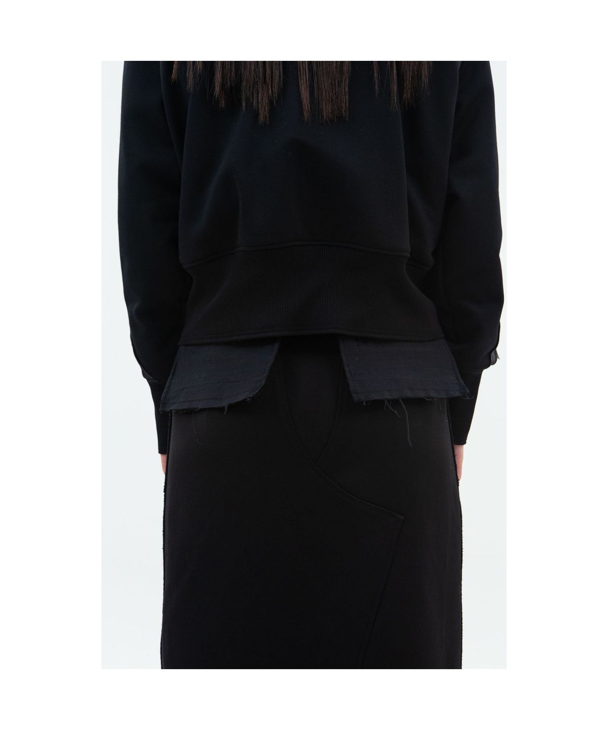 래코드(RECODE) Pants Detail Long Skirt_RQKAA24532BKX