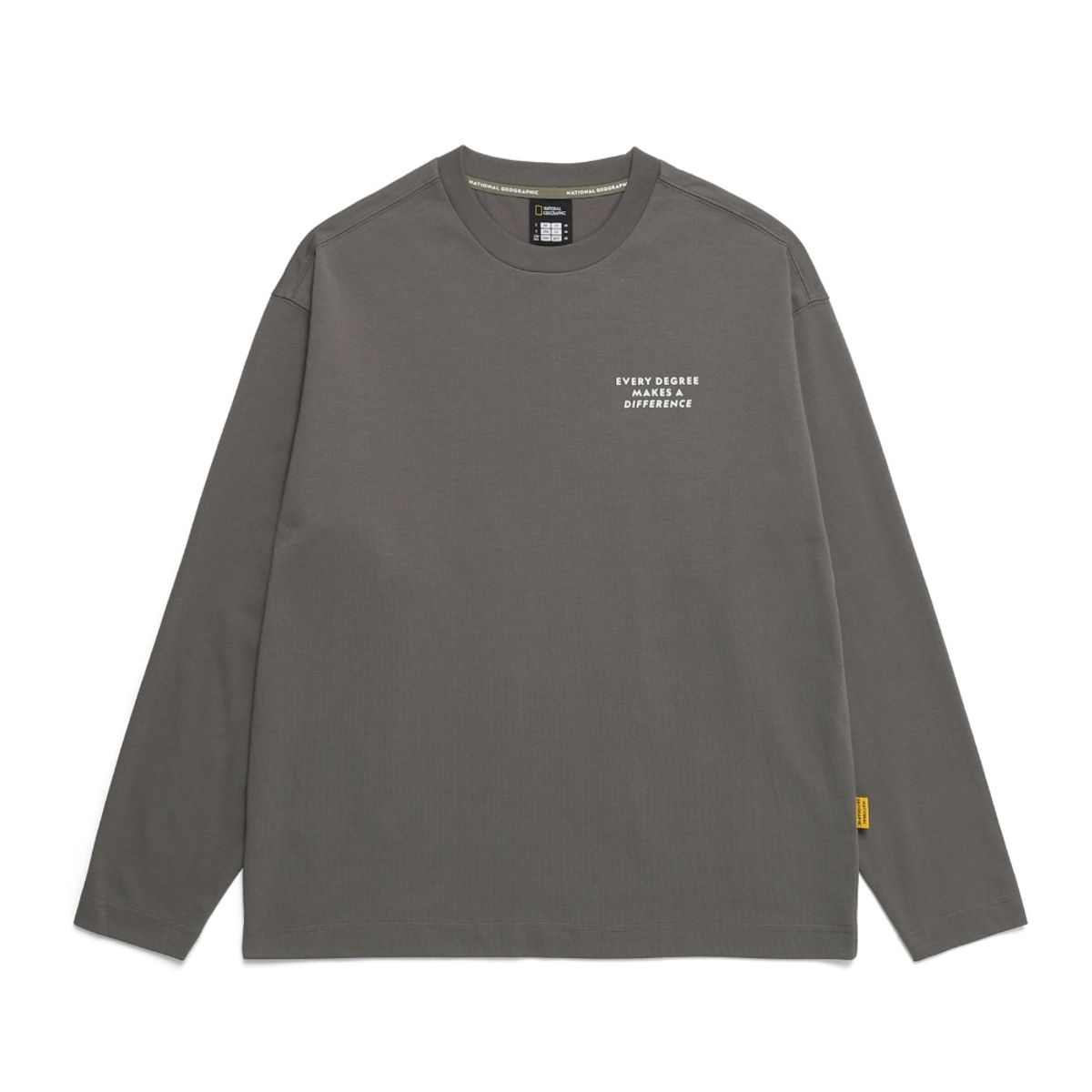 내셔널지오그래픽(NATIONALGEOGRAPHIC) N243UTS920 빙하 컨셉 그래픽 긴팔 티셔츠 STONE GREY
