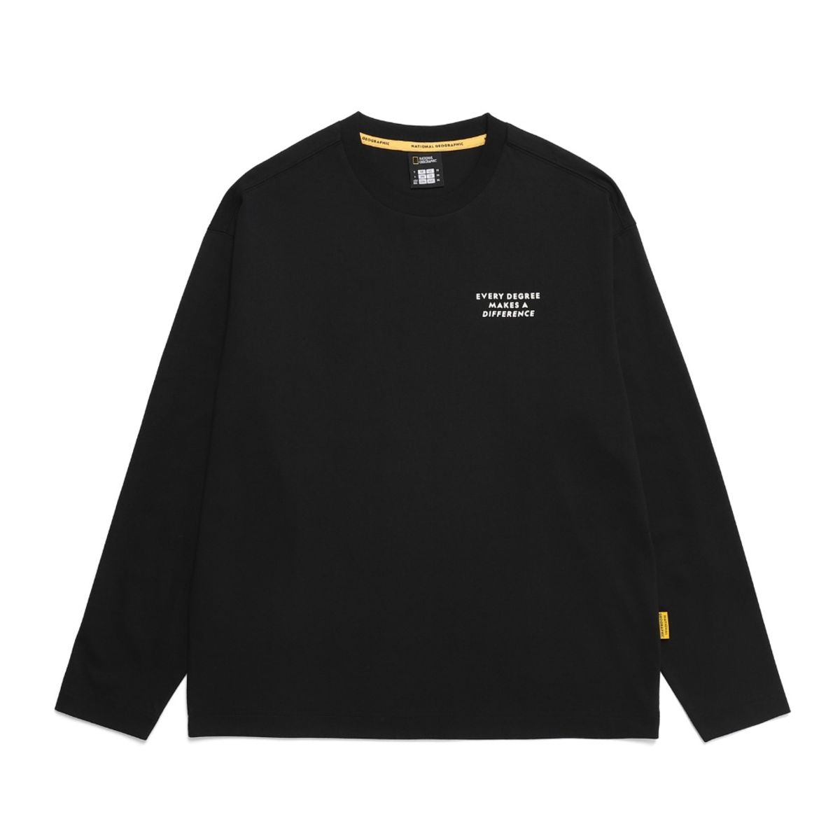 내셔널지오그래픽(NATIONALGEOGRAPHIC) N243UTS920 빙하 컨셉 그래픽 긴팔 티셔츠 CARBON BLACK
