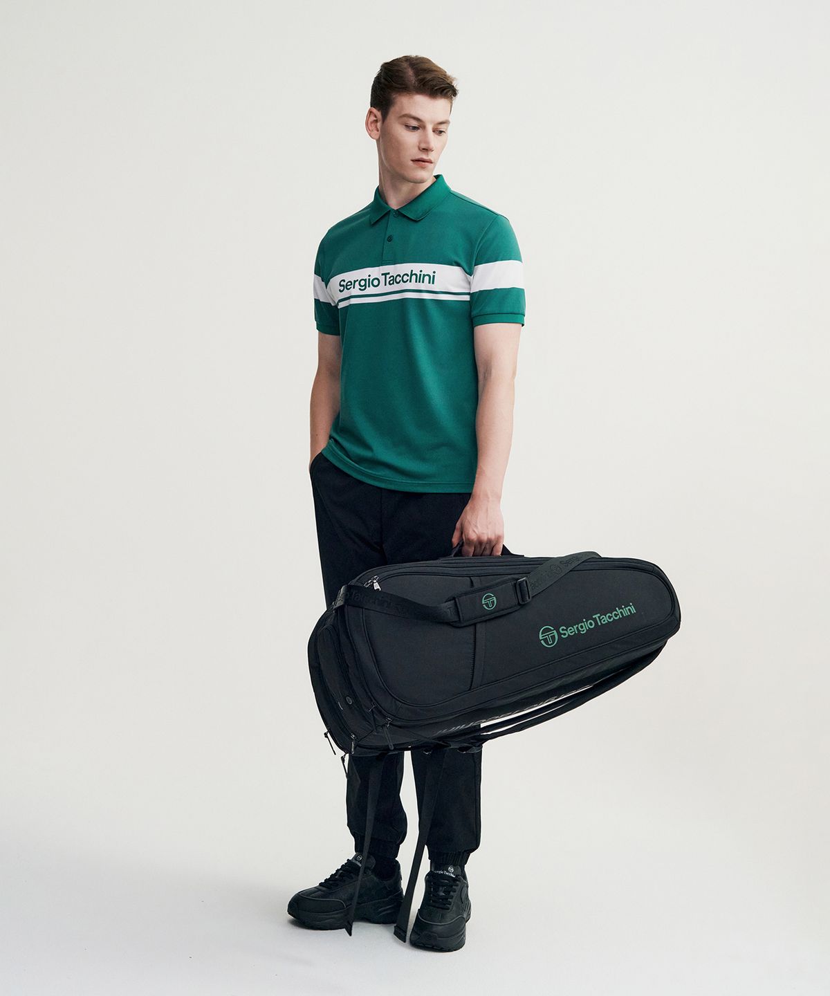 세르지오 타키니(SERGIO TACCHINI) M 고트 다마린도 반팔 폴로 셔츠 (Green)