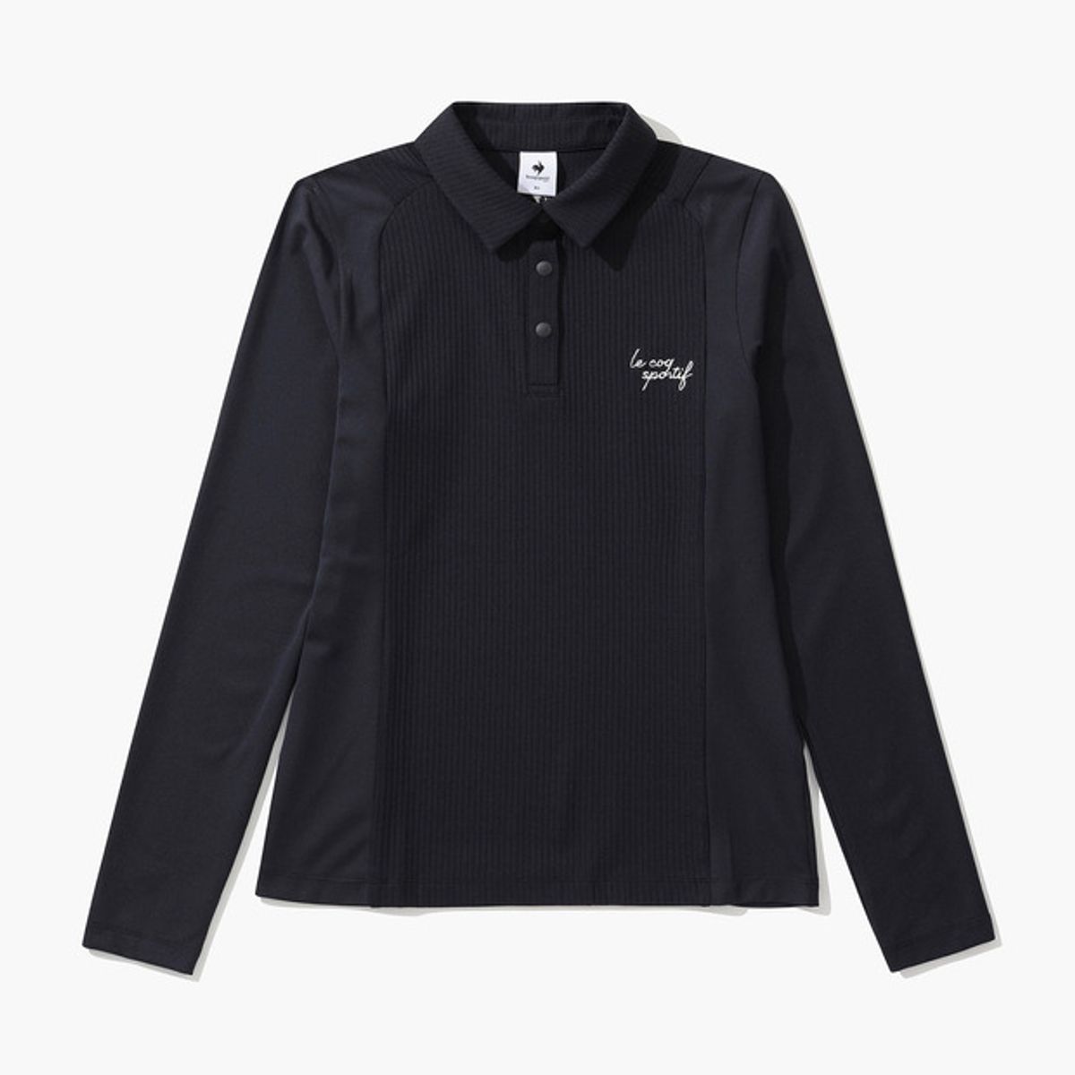 르꼬끄 골프(LECOQ GOLF) 여성 골조직 믹스 제원단 에리 티셔츠 (GP322LTL81)