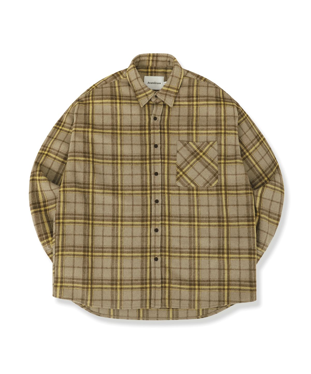 어반드레스(AVANDRESS) Jerry Check Shirt CAMEL