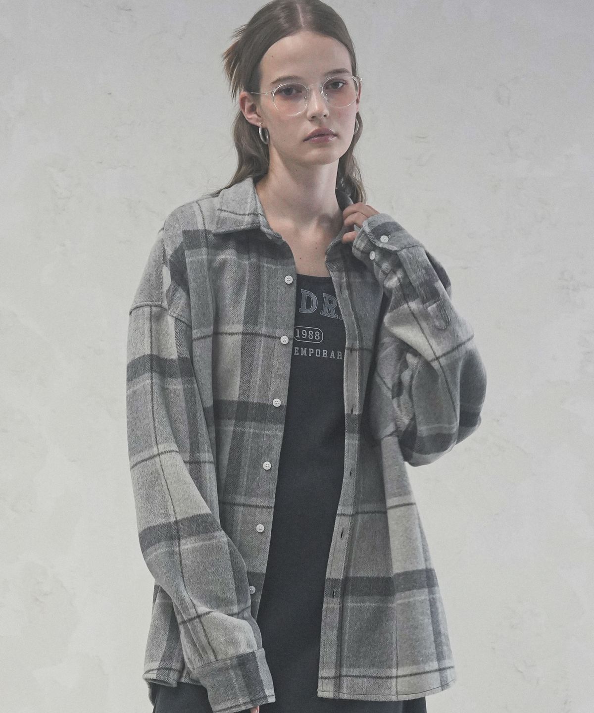 어반드레스(AVANDRESS) Jerry Check Shirt CAMEL