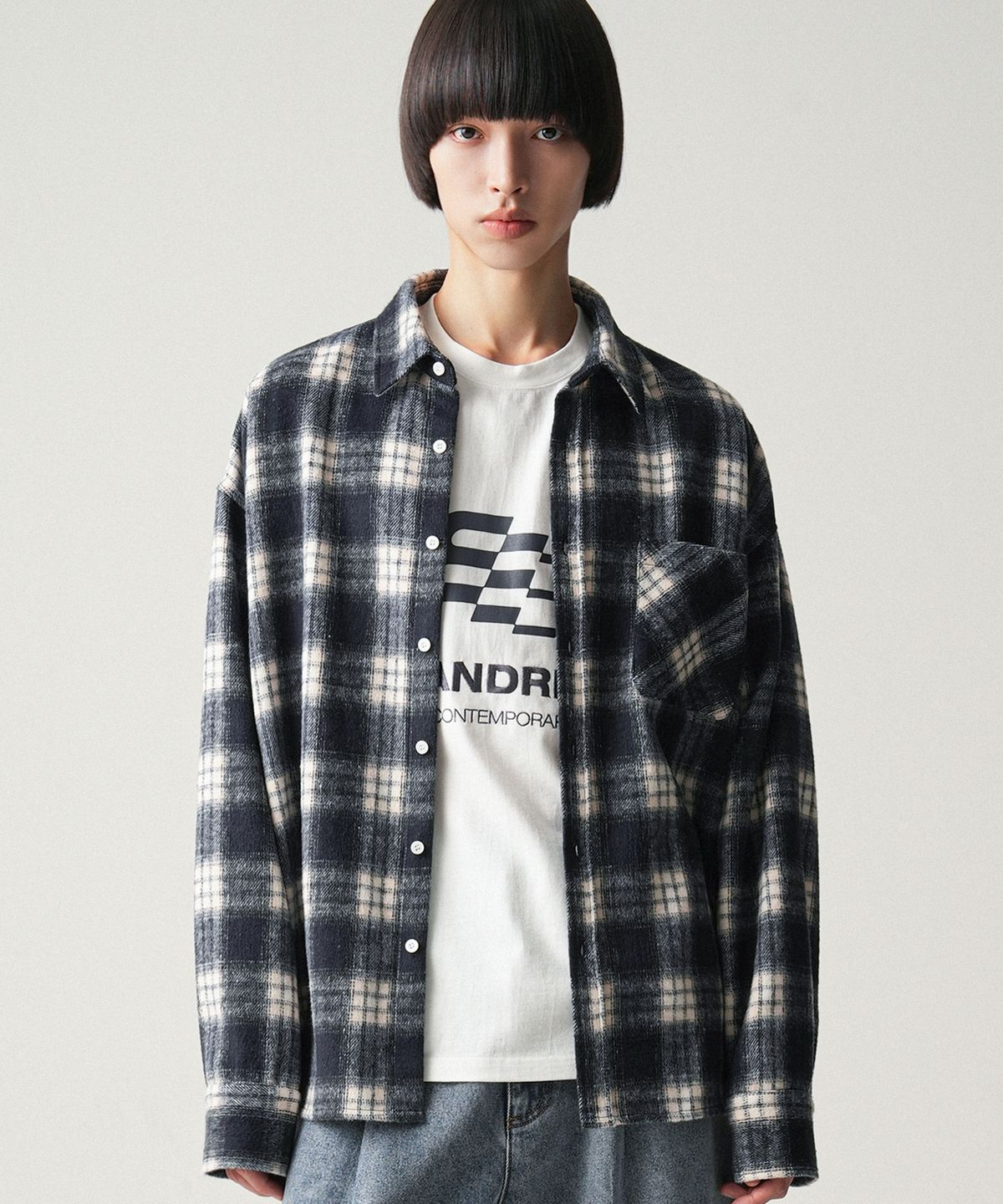 어반드레스(AVANDRESS) Peter Check Shirt BROWN