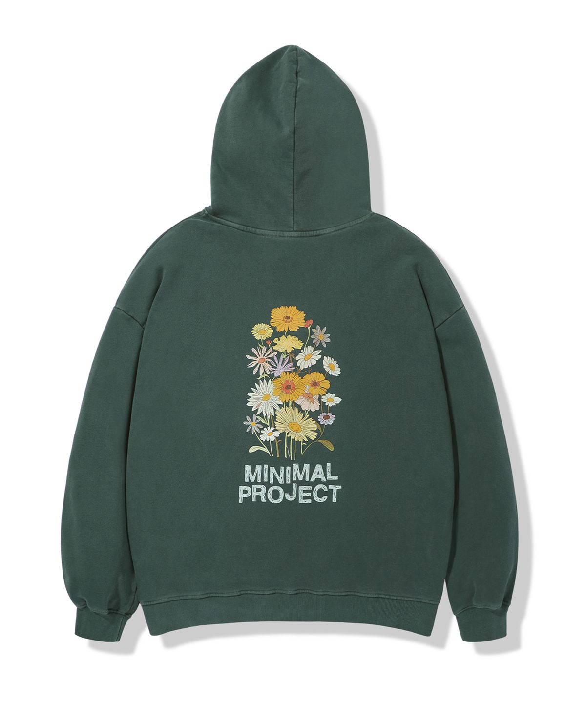 미니멀프로젝트(MINIMALPROJECT) 플라워 프린팅 피그먼트 후드티 MHT124 / 4COLOR