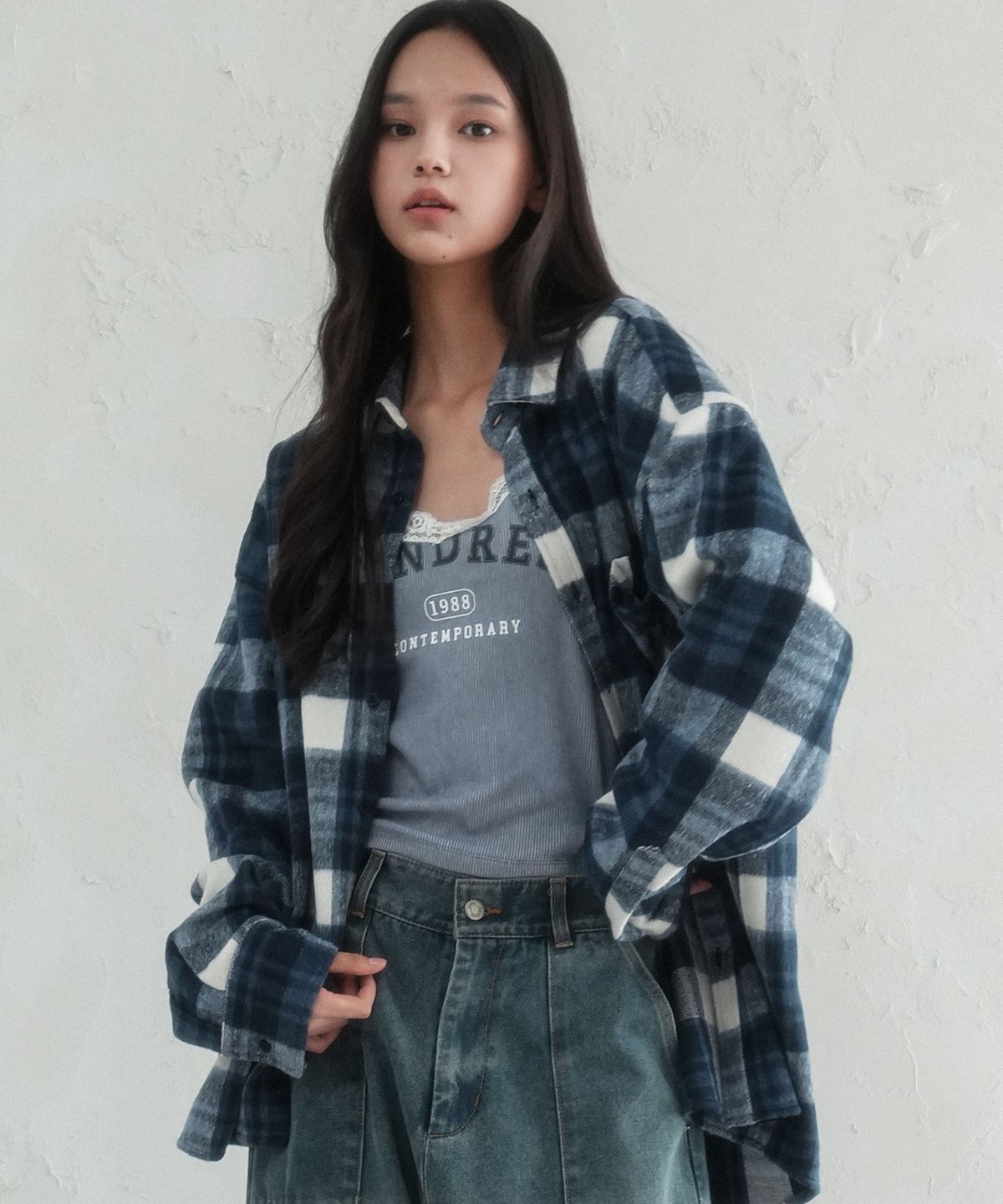 어반드레스(AVANDRESS) Tyler Check Shirt BEIGE
