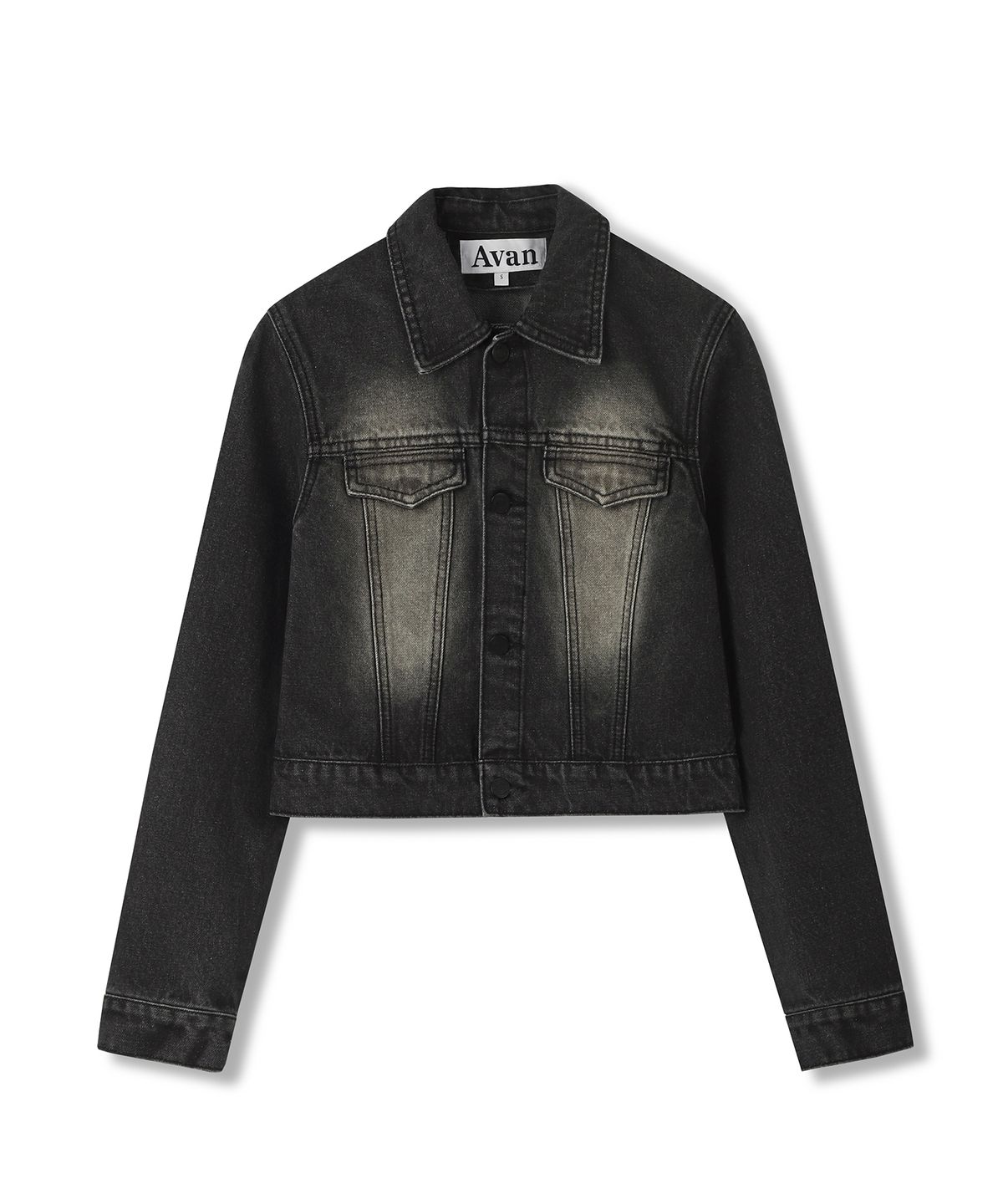 어반드레스(AVANDRESS) Sand Washing Denim Crop Jacket - 2COL