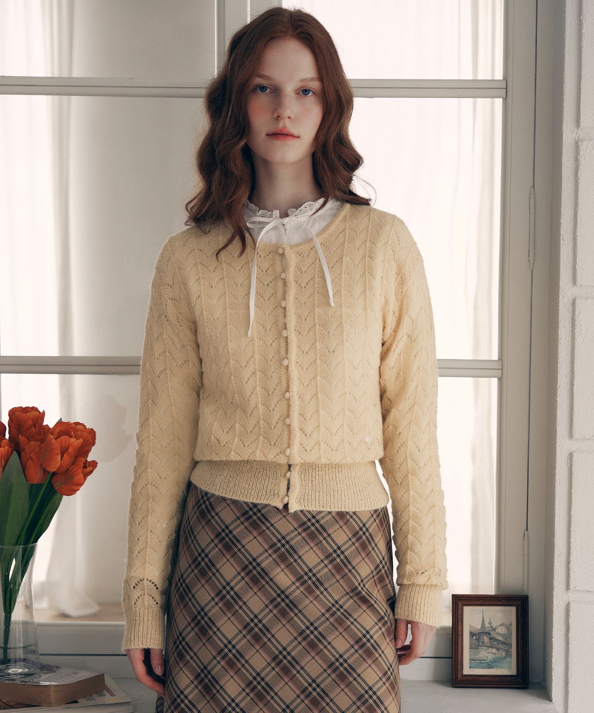 로라로라(ROLAROLA) SKASHI BUTTON CARDIGAN BUTTER
