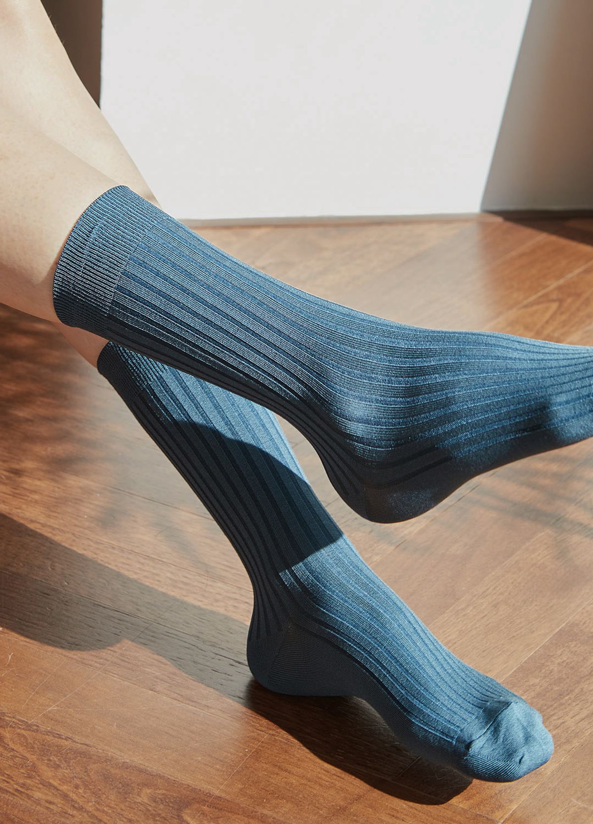 삭스타즈(SOCKSTAZ) STW137 Woman Silket Rib Crew Socks