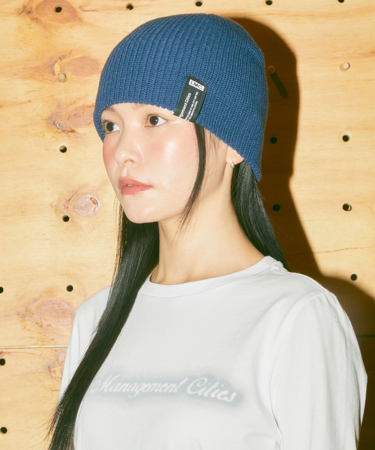 엘엠씨(LMC) LABEL SHORT BEANIE blue