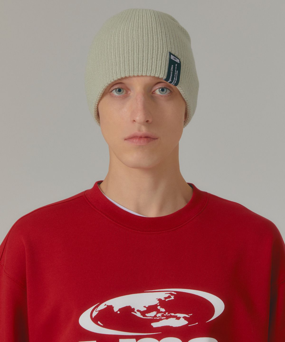 엘엠씨(LMC) LABEL SHORT BEANIE blue
