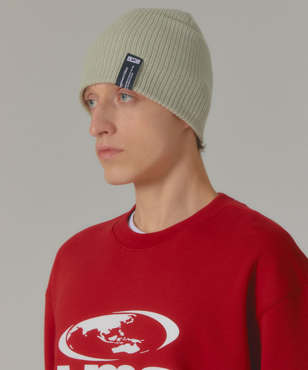 엘엠씨(LMC) LABEL SHORT BEANIE blue