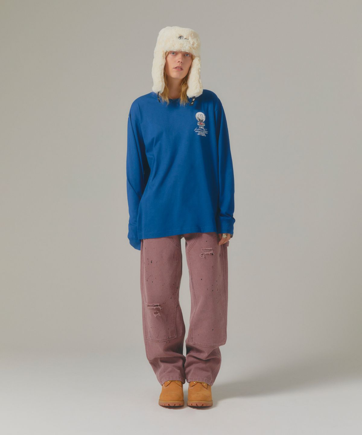엘엠씨(LMC) WASHED DOUBLE KNEE WORK PANTS dark brown