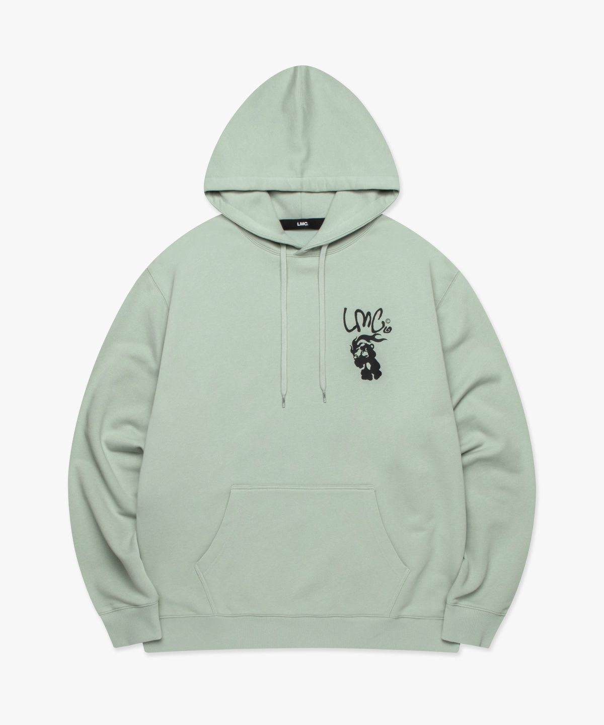 엘엠씨(LMC) FLAME BEAR HOODIE light mint