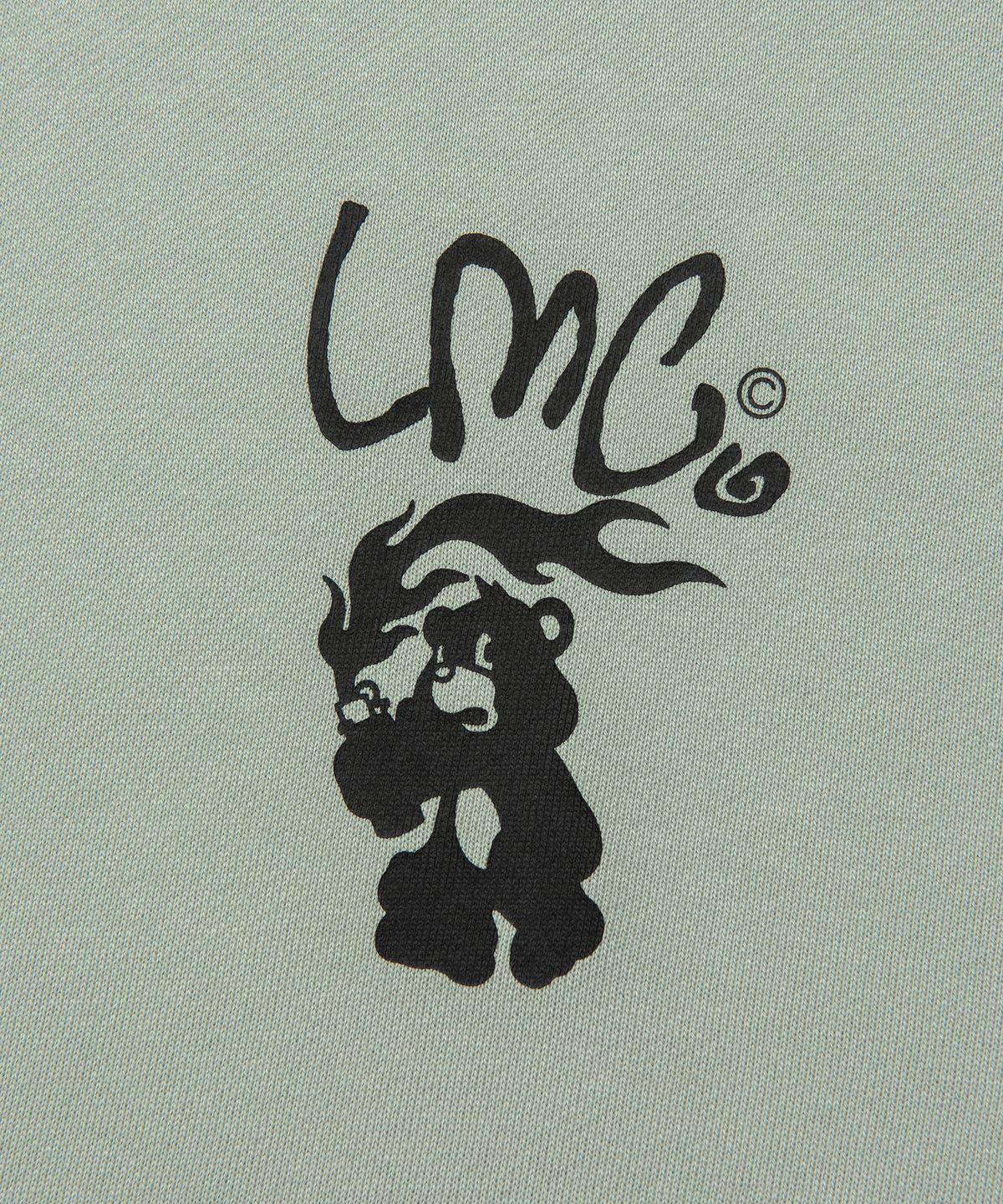 엘엠씨(LMC) FLAME BEAR HOODIE light mint