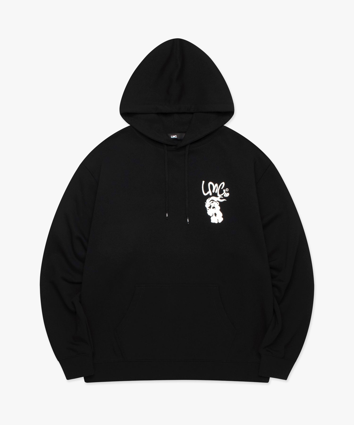 MUSINSA | LMC FLAME BEAR HOODIE black