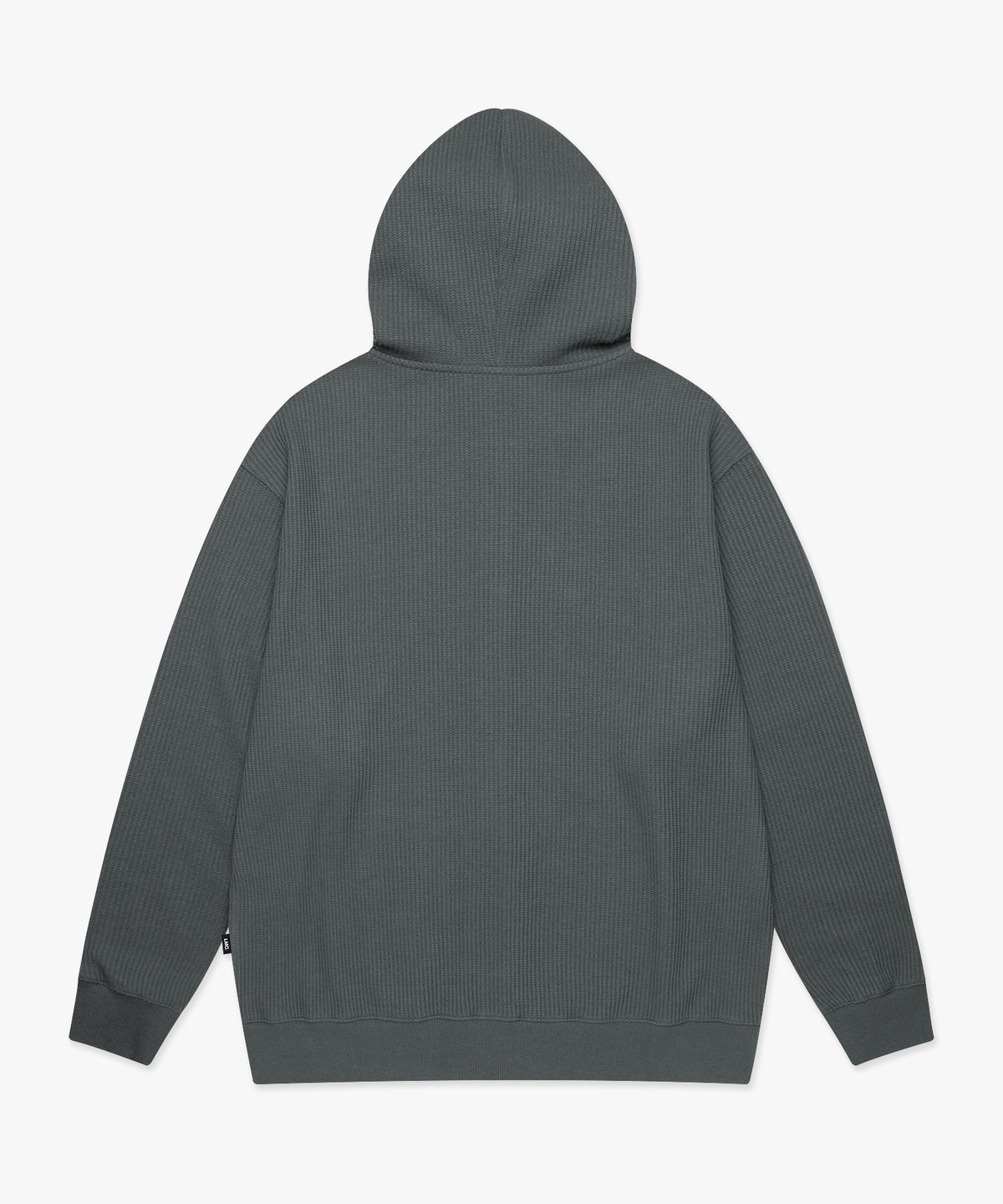 엘엠씨(LMC) OVAL GLOBE WAFFLE ZIP-UP HOODIE charcoal