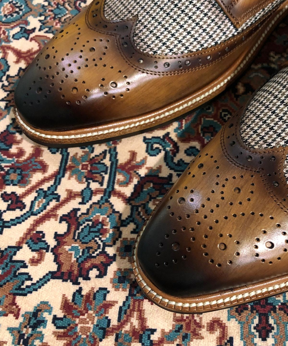 조앤슈(JOENSHOE) 드보르작 콤보체크 몽크스트랩 라이트브라운