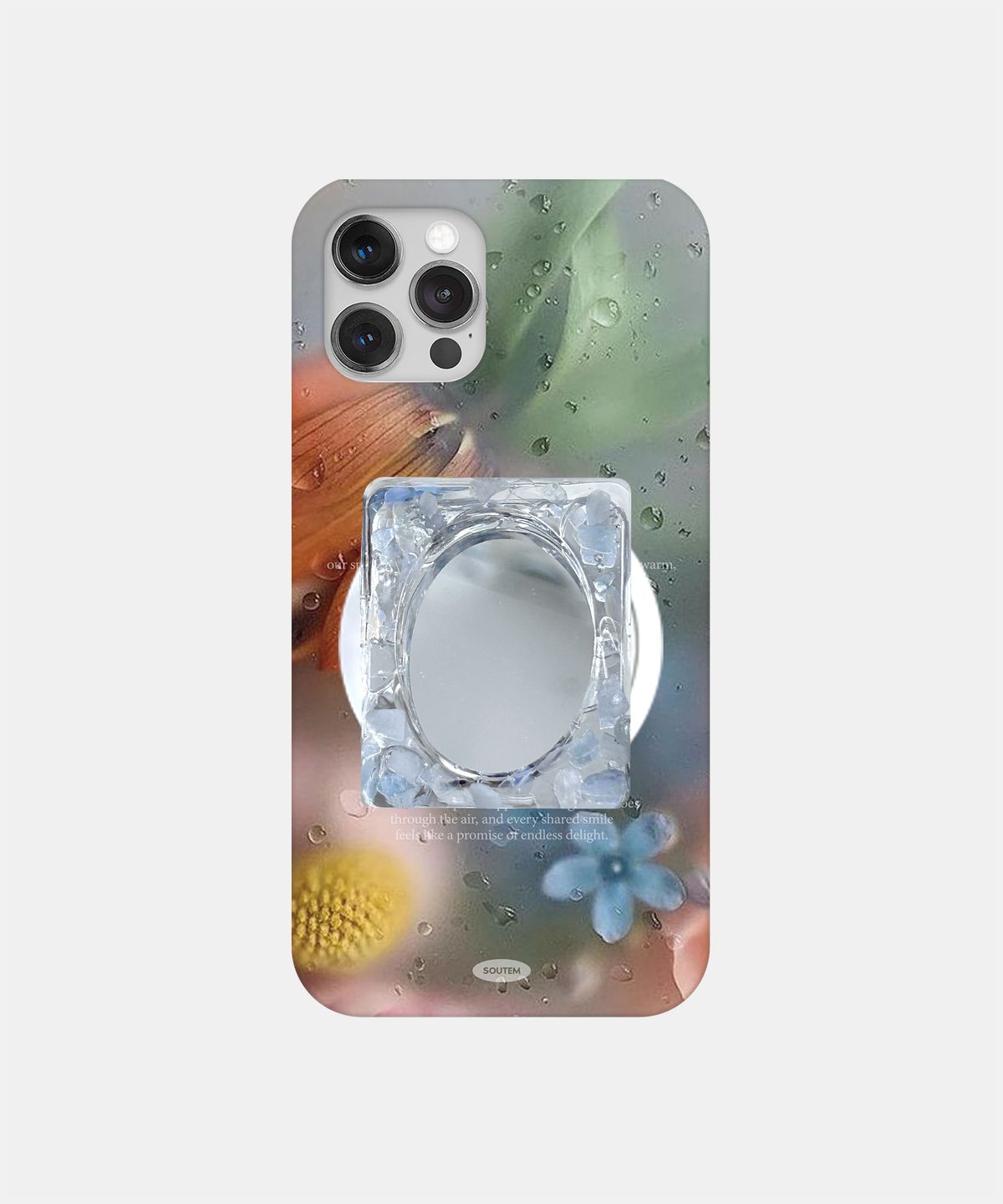 소유템(SOUTEM) [Magsafe] Drizzling Flower_Slim Hard Phone Case Tok Set