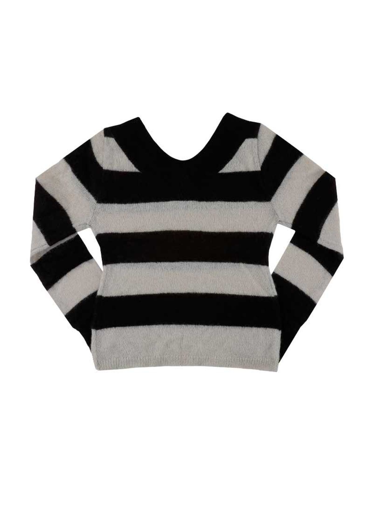 애즈온(ASON) PONY STRIPE KNIT / BLACK