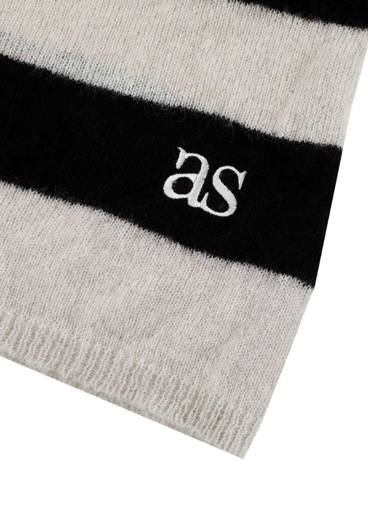 애즈온(ASON) PONY STRIPE KNIT / BLACK