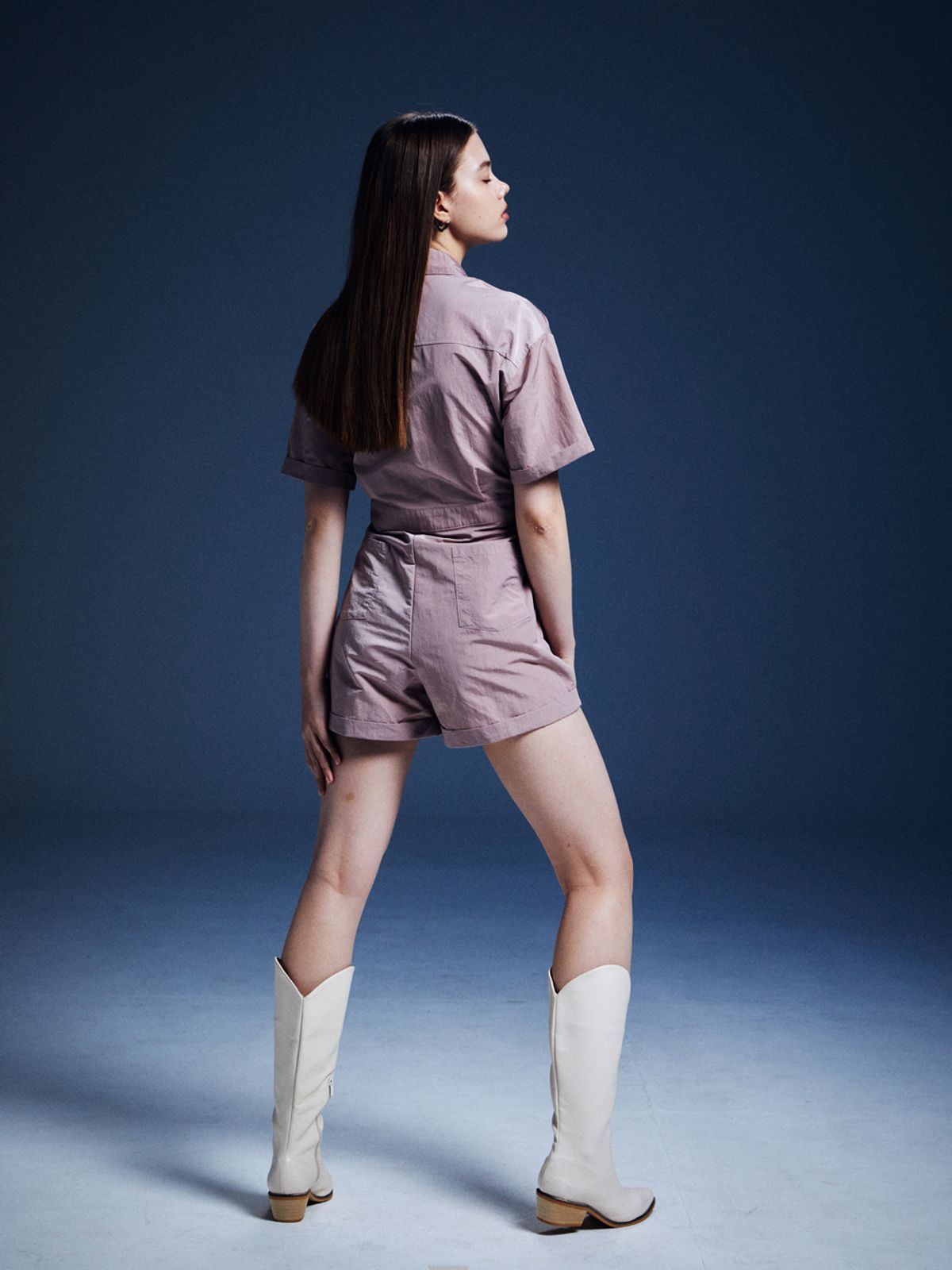 르네즈미아(RENNESMIA) 나일론 점프수트 _ 핑크