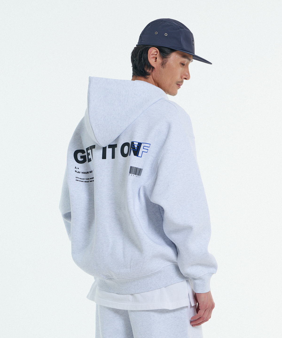 겟잇온(GET IT ON) 시그니처 2WAY 후드집업_화이트