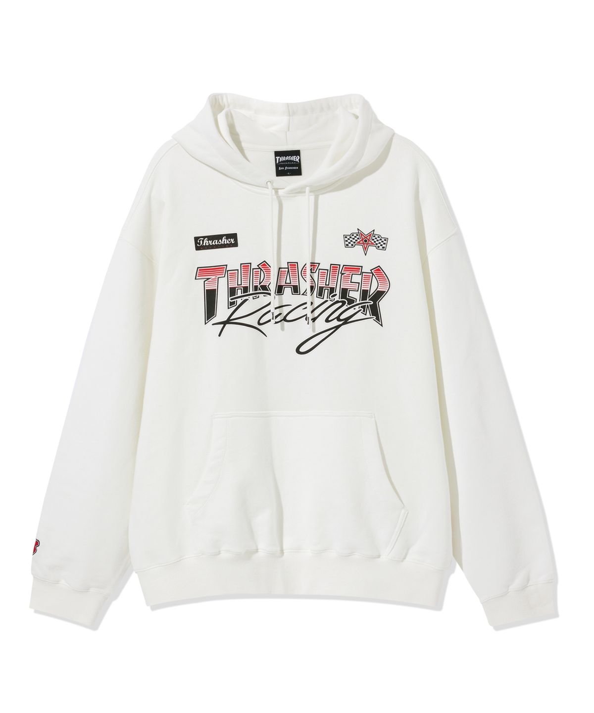 트레셔(THRASHER) 레이싱 그래픽 후디 아이보리