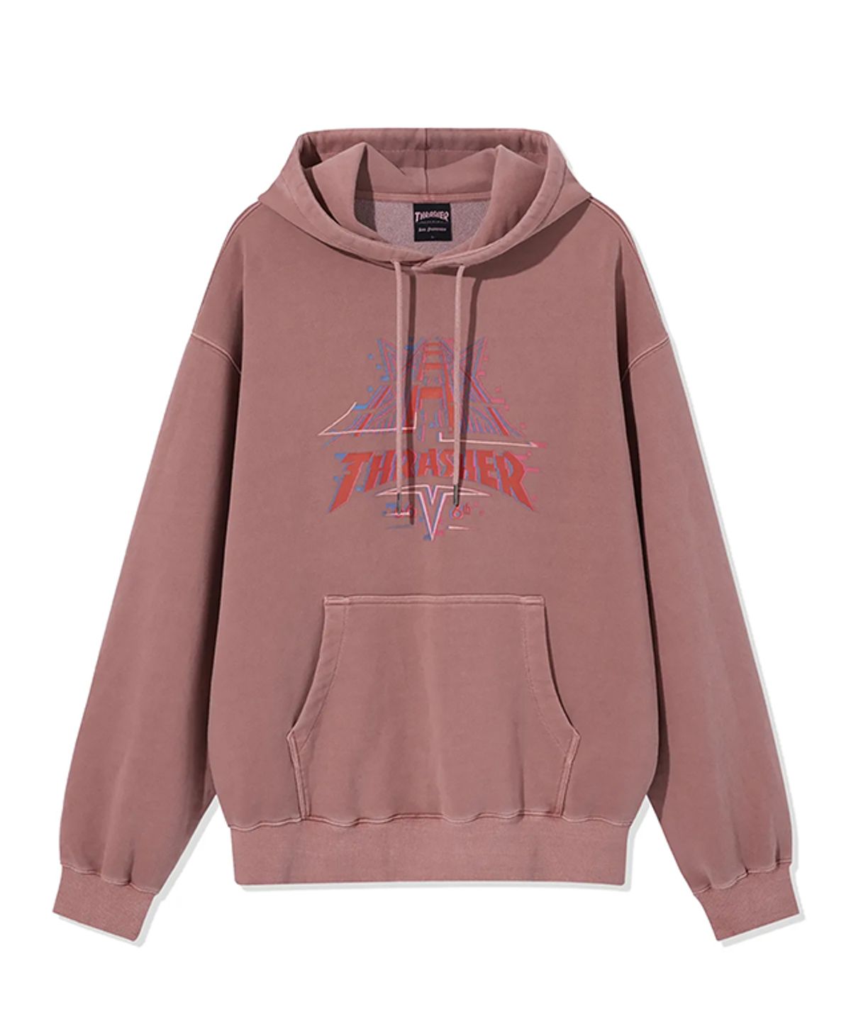 트레셔(THRASHER) 골든게이트 글리치드 후디 핑크