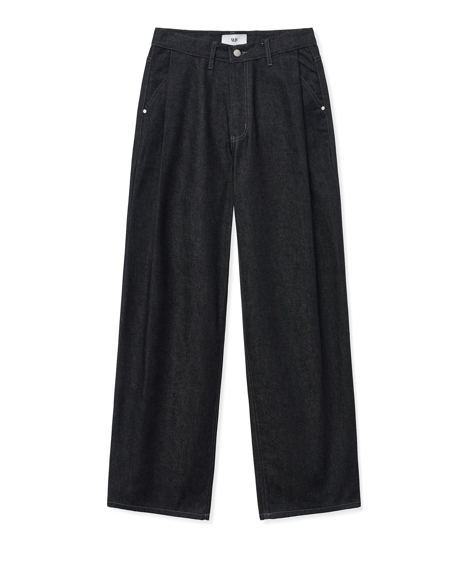 【MODERNIF】Raw one-tuck wide denim pants UB221 Tapered Fit 21oz Indigo Selvedge Denim | The Unbranded