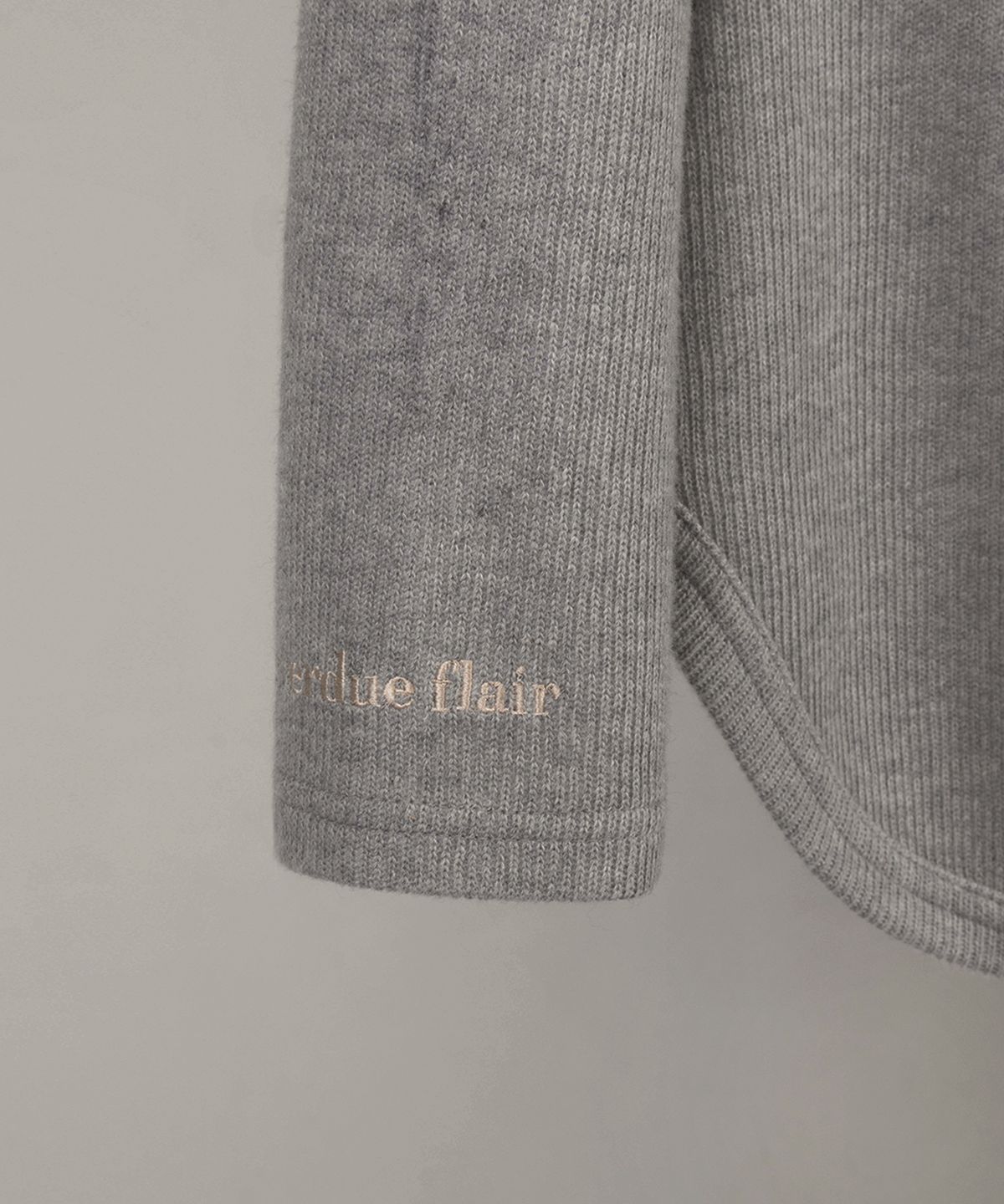 오버듀플레어(OVERDUEFLAIR) CUT-OUT LONG SLEEVES TOP_MELANGE GRAY