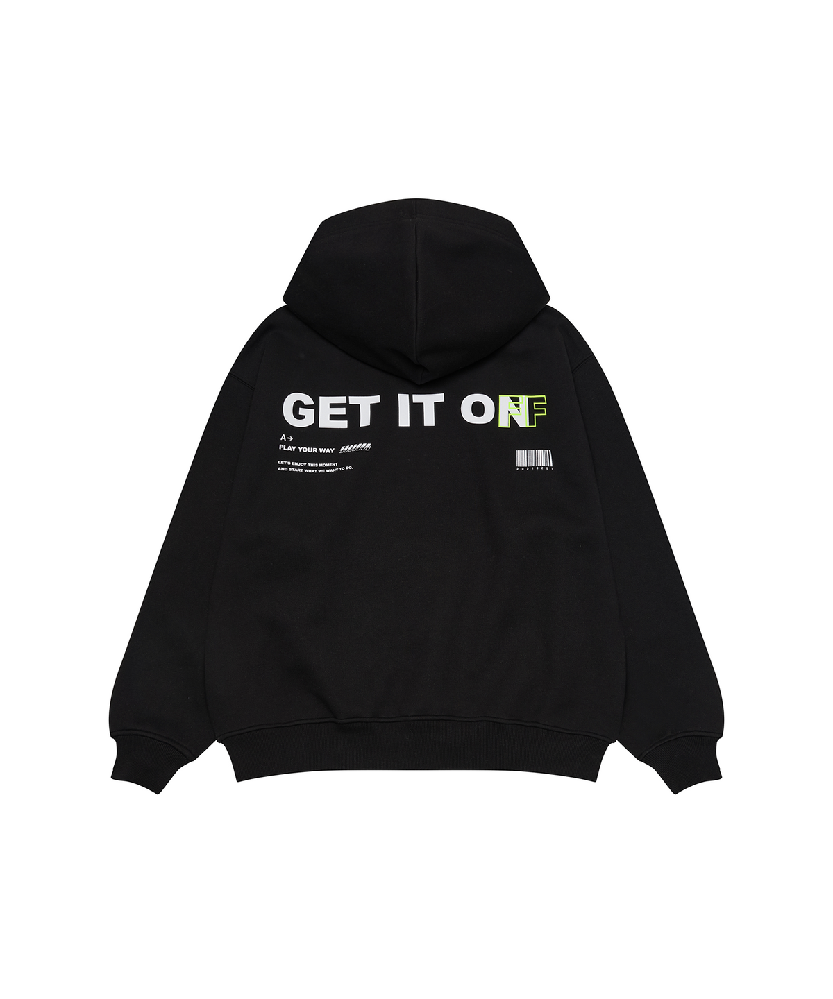 겟잇온(GET IT ON) 시그니처 후드 스웨트셔츠_블랙