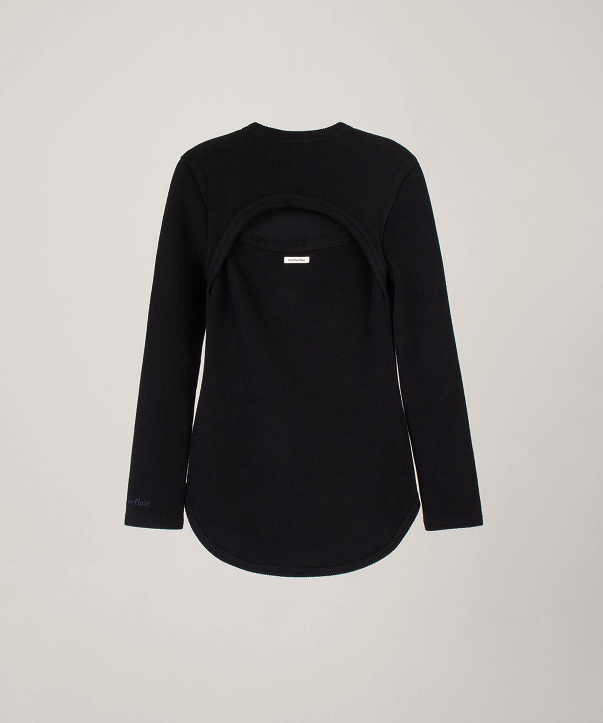 오버듀플레어(OVERDUEFLAIR) CUT-OUT LONG SLEEVES TOP_BLACK