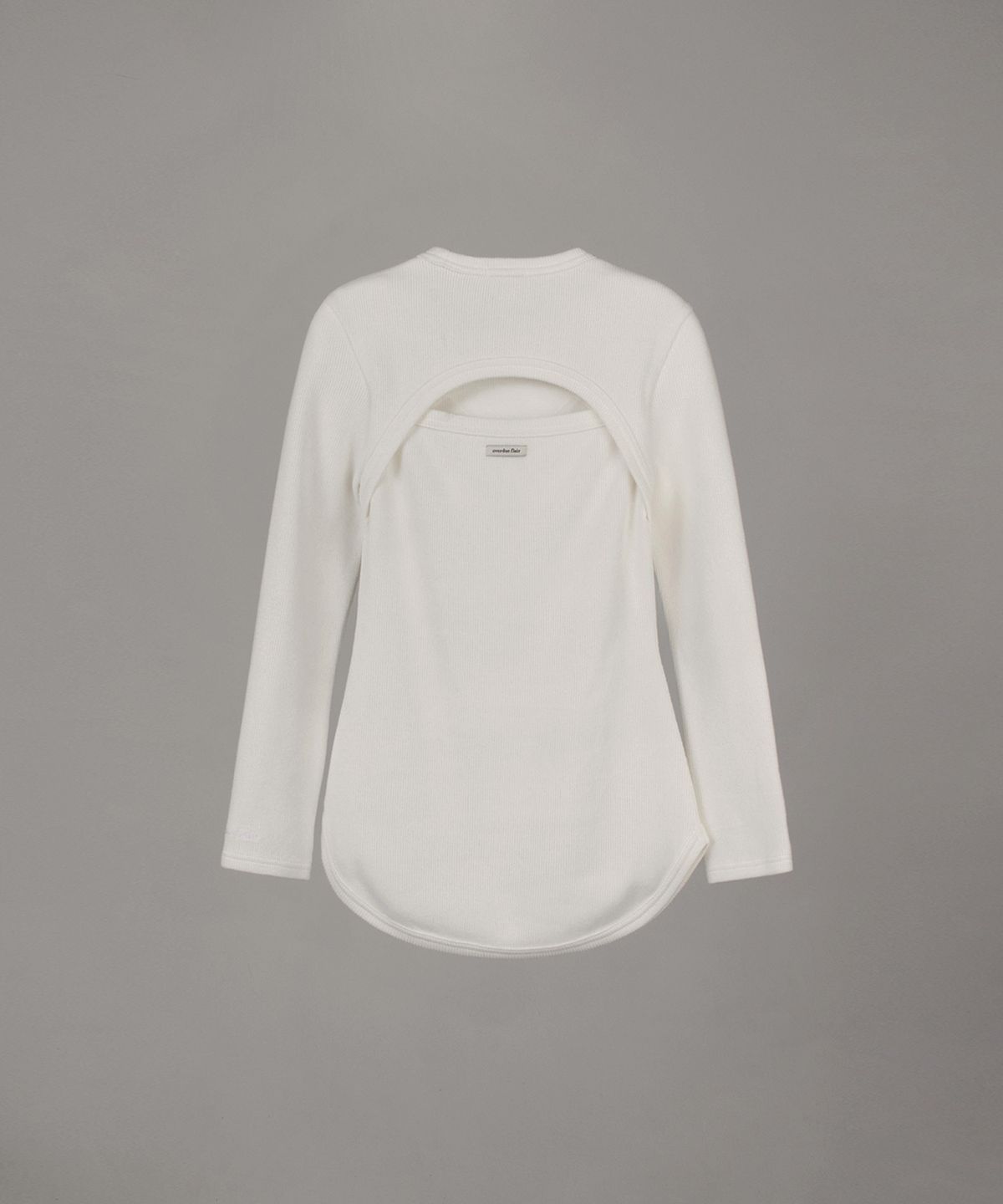 오버듀플레어(OVERDUEFLAIR) CUT-OUT LONG SLEEVES TOP_WHITE