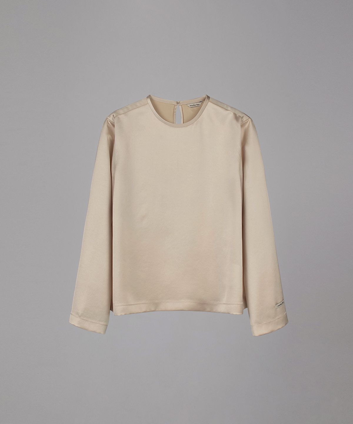 오버듀플레어(OVERDUEFLAIR) BASIC SATIN BLOUSE_CREAM