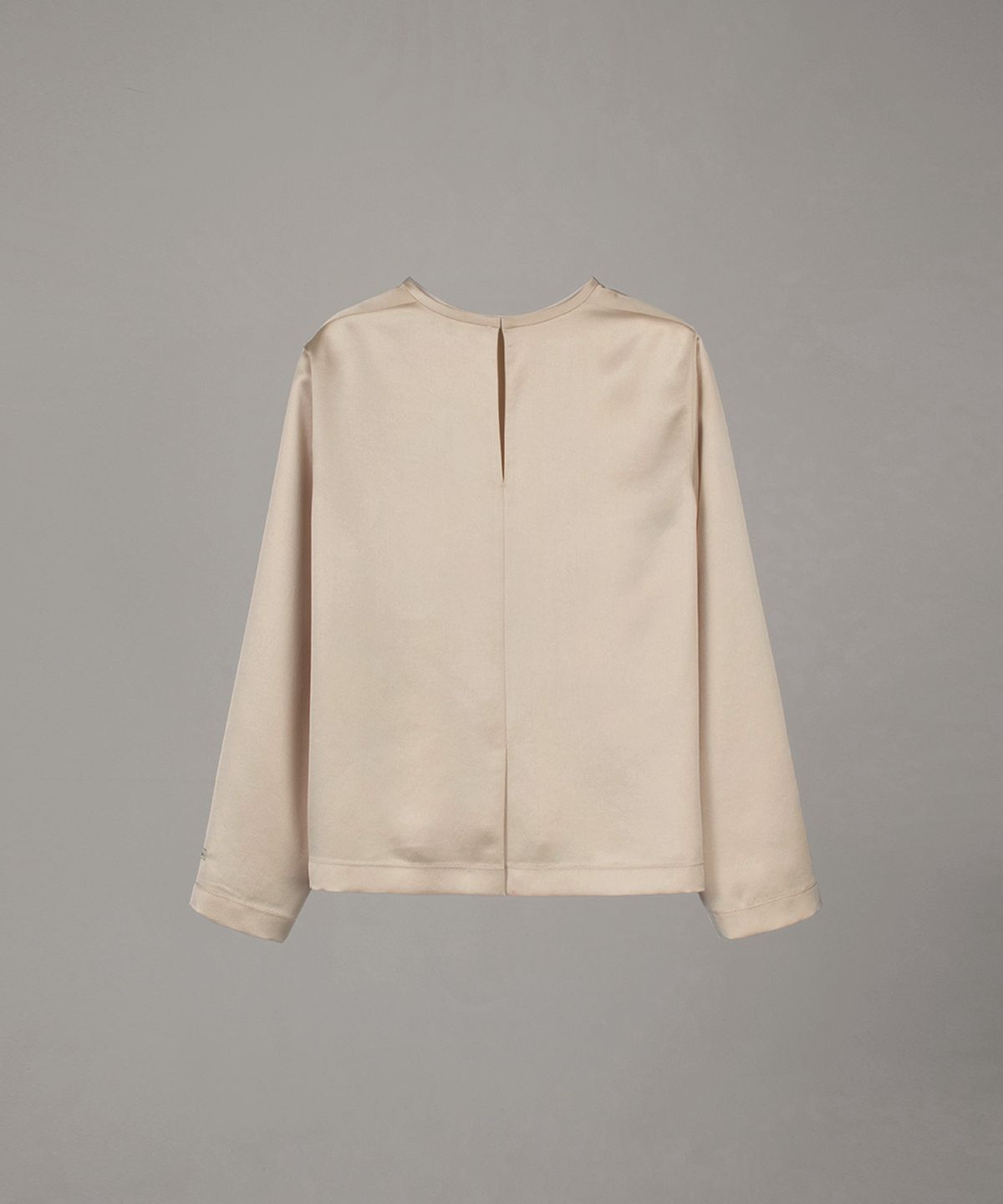오버듀플레어(OVERDUEFLAIR) BASIC SATIN BLOUSE_CREAM