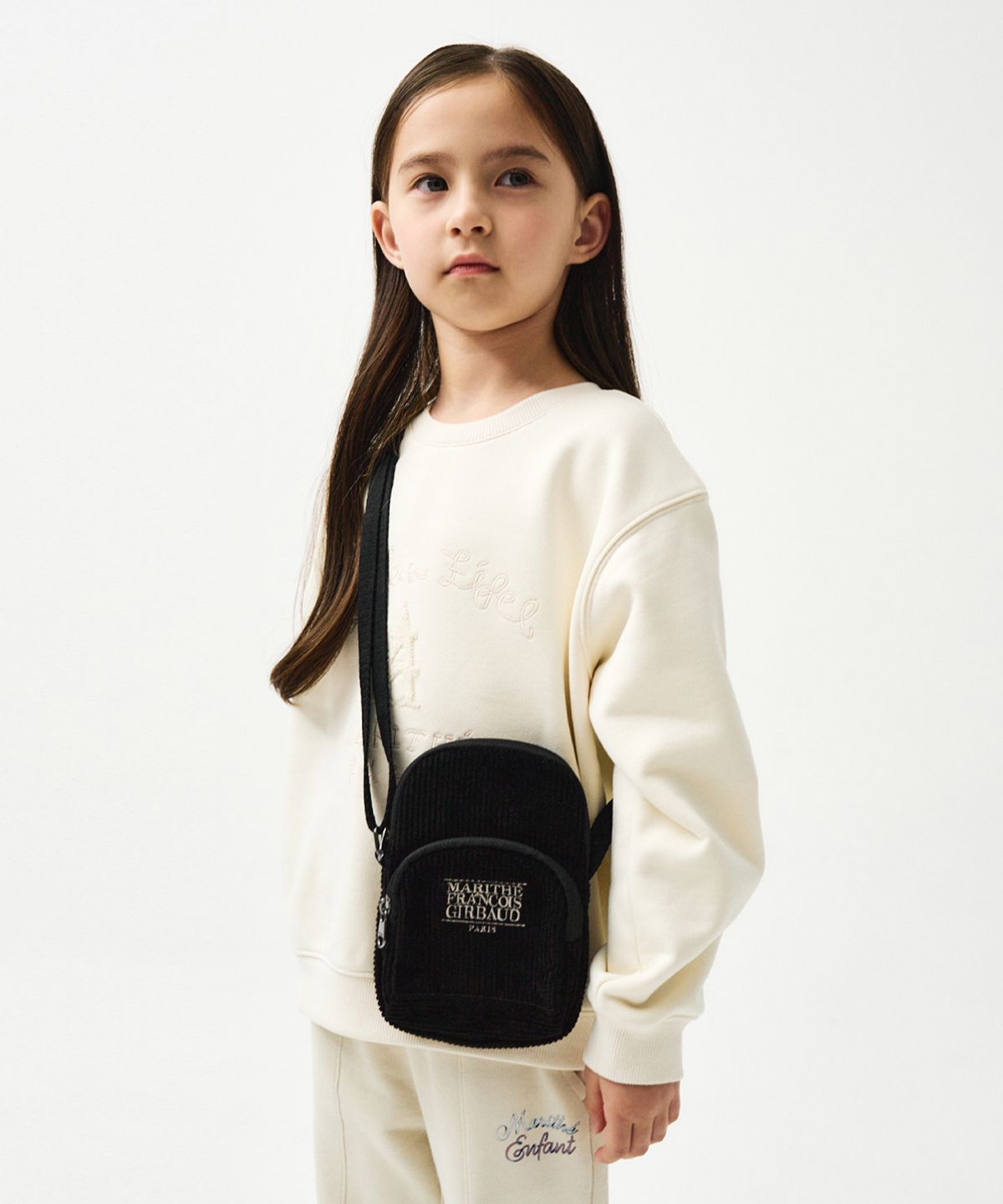 마리떼 키즈(MARITHÉ KIDS) ENFANT CORDUROY MINI CROSS BAG black