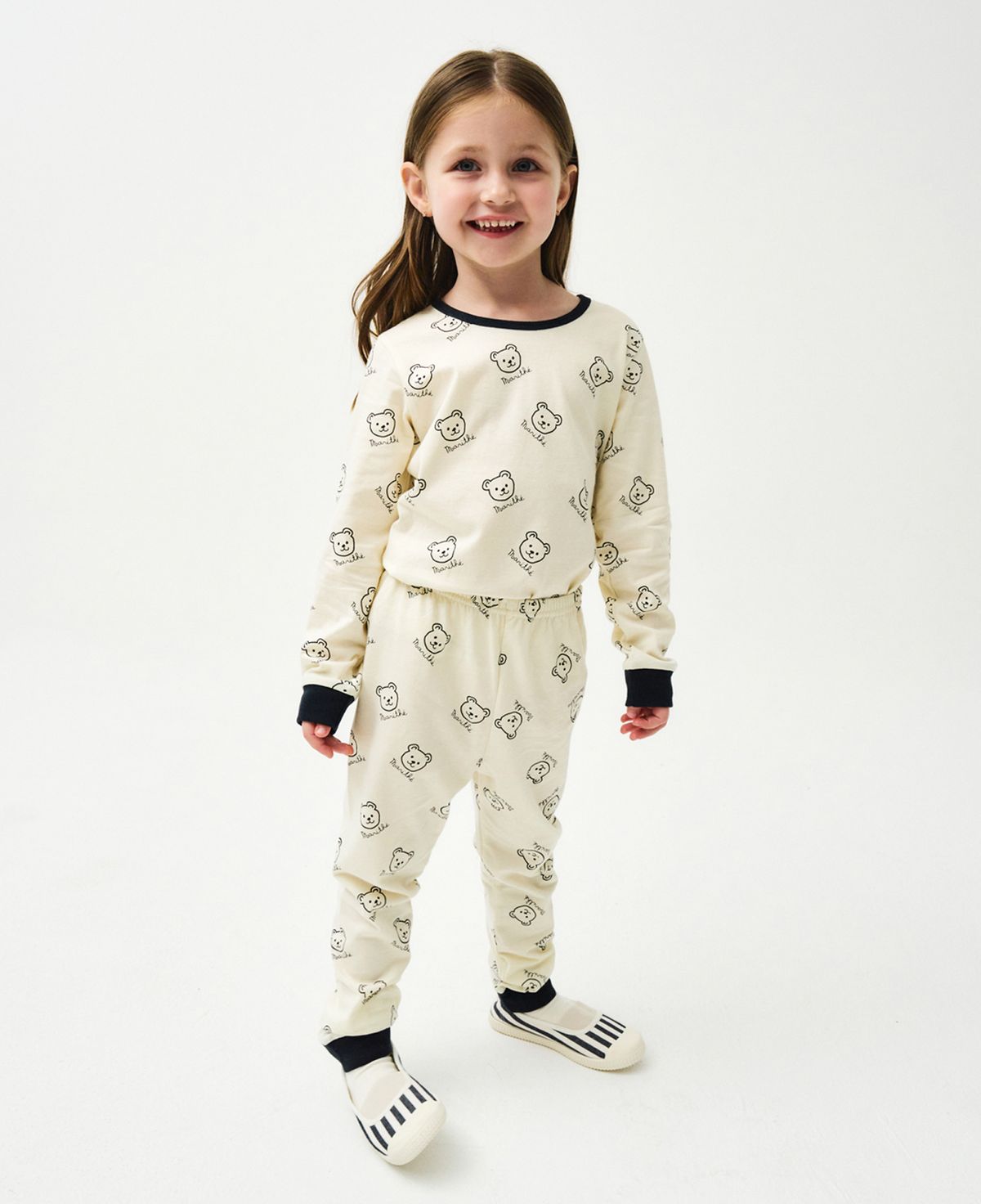 마리떼 키즈(MARITHÉ KIDS) ENFANT BEAR UNDERWEAR SET-UP cream