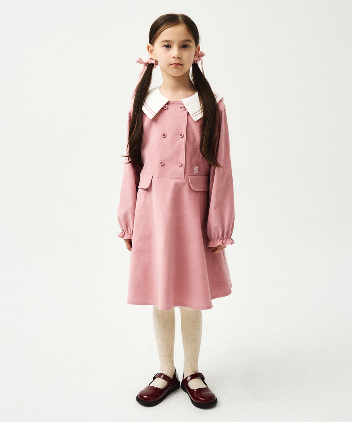 마리떼 키즈(MARITHÉ KIDS) ENFANT W VELVET SAILOR ONE PIECE pink