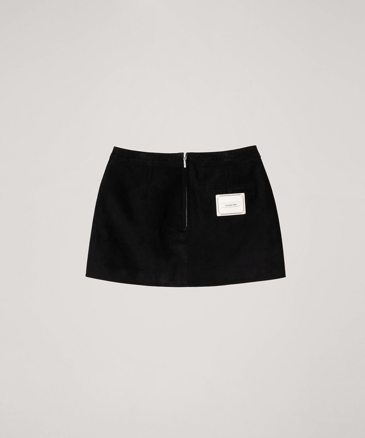 오버듀플레어(OVERDUEFLAIR) SUEDE MINI SKIRT_BLACK
