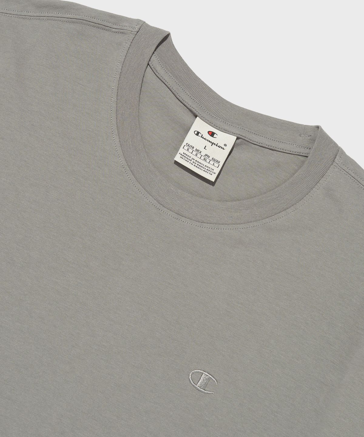 챔피온(CHAMPION) Embroidery C 로고 코튼 반팔 티셔츠 Dark Grey