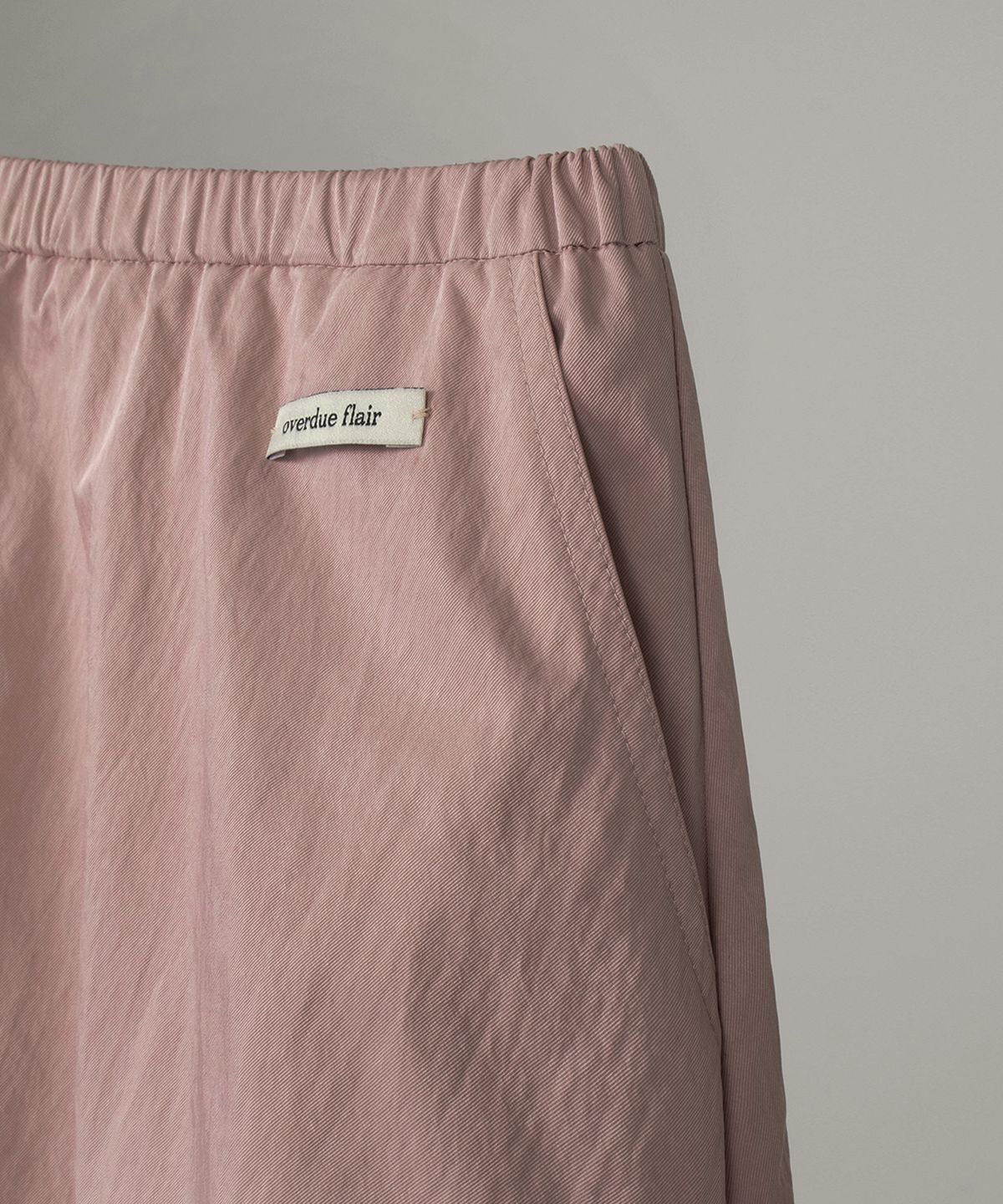 오버듀플레어(OVERDUEFLAIR) VOLUME LONG SKIRT_PALE PINK