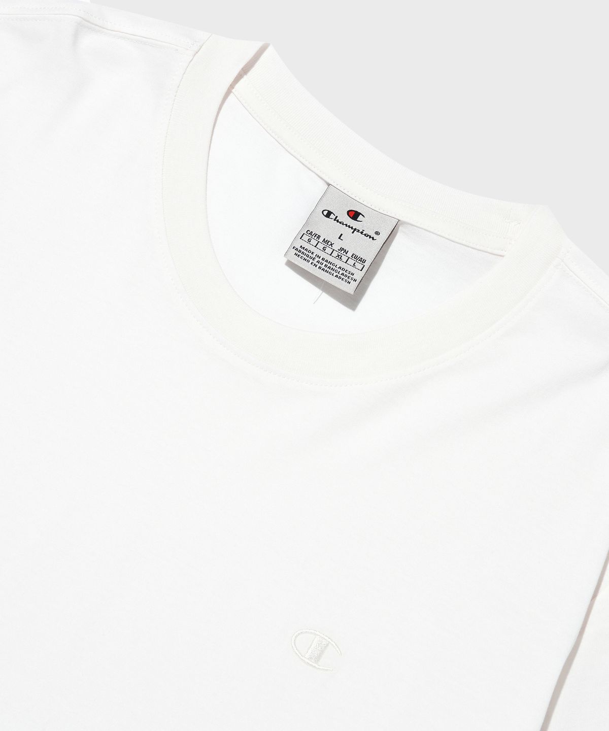 챔피온(CHAMPION) Embroidery C 로고 코튼 반팔 티셔츠 White